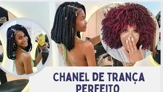 Como fazer o chanel de trança com a ponta virada ou emborcada 😱😱😱😱
