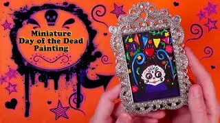 I Made a Miniature Day of the Dead Painting and Framed it  - Dia de los Muertos Art