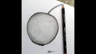 Rysowanie jabłka ołówkami - jabłko na szybko