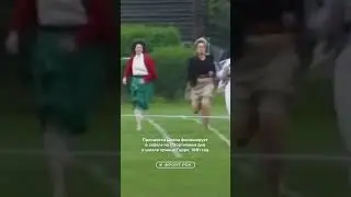 Принцесса Диана финиширует в забеге на Спортивном дне в школе принца Гарри, 1991 год