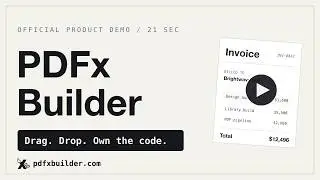 PDFx Builder Official Demo: Build PDFs in React, Export Code You Own