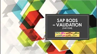 SAP BODS – Validation - Part Four
