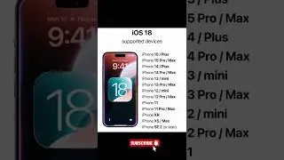 Apple IOS 18 Supported Devices 🤩 #ios18 #ios18update #ios18supporteddevices #wwdc24