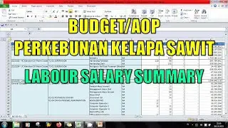 Budget Perkebunan Kelapa Sawit - Labour Salary Summary (Part 9)