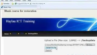 Restore the APP course to your own Moodle installation