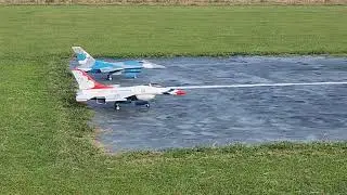 F16 drag race. eflight 80mm vs Freewing 90mm