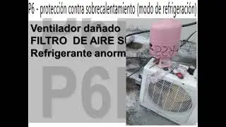 error P6 código de error aire inverter