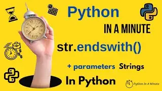 str.endswith(suffix[, start[, end]]) - Check if Python Strings End with a Suffix