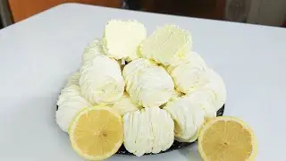 Лимонный зефир. Лакомство не слишком сладкое.