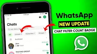 WhatsApp badge count feature for chat filters || WhatsApp Chat filter count update