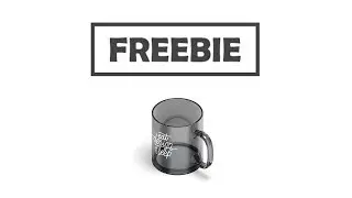 New Glass Mug Animated Mockup Freebie Intro