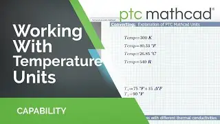 Working With Temperature Units in Mathcad Prime
