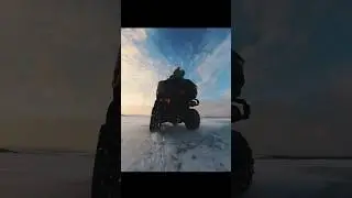 Квадроцикл Hisun 750  зимой на льду