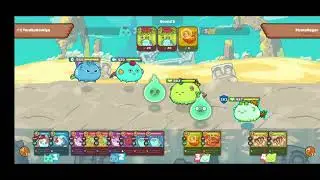 Axie Infinity - Dusk Terminator VS Plant Zig Zag Pumpkin Hot butt Leaf Bug