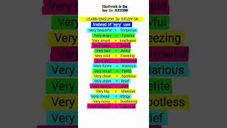 Instead of 'very' use these words #english #grammar #kannada #spokenenglish #kannadagrammar