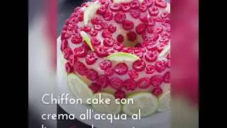Chiffon cake con crema all’acqua al limone e lamponi