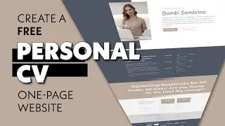 Create a Personal CV in Brizy | No.2 in 2020