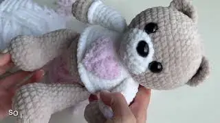 HEART crochet for the BEAR / Video Tutorial / Part 3 / Bear pattern ETSY / Amigurumi bear with heart