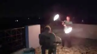 Fire POI with Acoustic Music/アコースティック音楽とファイアーポイ
