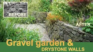 We built a GRAVEL GARDEN | South-facing terraces & DRY STONE WALLS on our steep hill