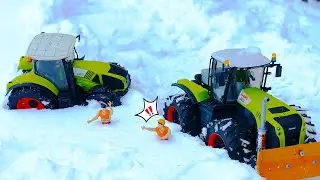 TOP Diy RC Claas Tractor stucked in snow I Diy Tractor I Diesel motor I How to make I Machine
