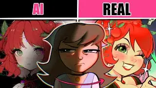 DOING AI TRENDS WITH REAL ART? (And stealing some ai ocs, skillshare, speedpaint, oc, LORE)