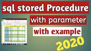 Stored procedures with parameter