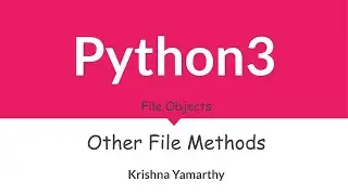 Python3 -- 47. Other File Methods