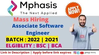 Mphasis Mass Hiring | Bsc and Bca | 2022 and 2021 Batch | Apply Now