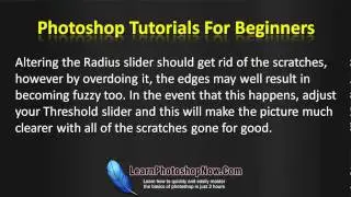 Photoshop CS5 Tips For Beginners