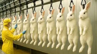 Inside Modern Rabbit Meat and Fur Production | Global Integrated Farm-to-Factory System