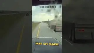 Truck Tire BLOWOUT 🫣🫣