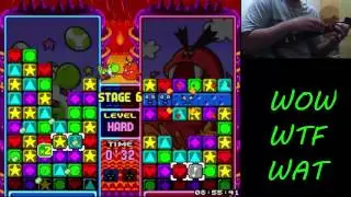 Tetris Attack With a Guitar Controller (No Continues)