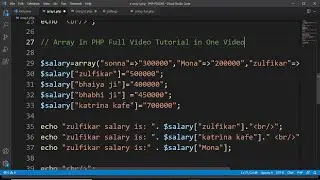 array function in php || php array key value || multidimensional array in php ||by codewithbhai