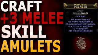 How to Craft +3 Melee Skill Amulets - Path Of Exile 2 *Outdated*