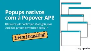Popups nativos com a Popover API [HTML/CSS]
