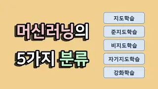 머신러닝의 5가지 분류