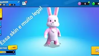 Joguei (stumble guys) com a nova skin do coelho