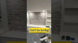 Stacked Stone Entertainment Wall: Remodel