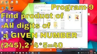 PYTHON:How to Find product of All digits of a GIVEN NUMBER(245),2*4*5=40/VL INFOTECH