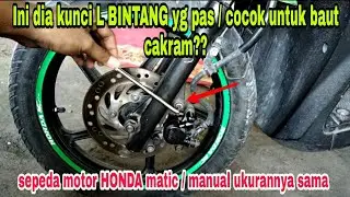 kunci L bintang yg cocok untuk baut master cakram motor honda ll motor matic/manual