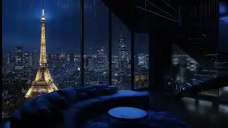 Calm Rainy City Night in Cozy Penthouse | Deep Sleep & Stress Relief with Rain and Thunder Sounds