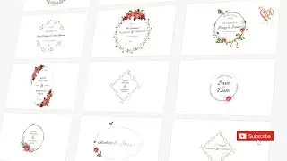 50 Floral Wedding Titles  - Essential Graphics | Premiere Pro 2017.2 | Mogrt for Premiere