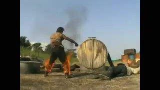 For Ong Bak: the Thai warrior, they lit Tony Jaa on fire to get this shot