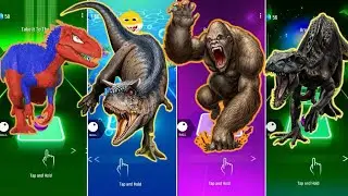 🦖T-Rex Spider Man vs Jurassic World vs The Godzilla vs Indoraptor | Coffin Dance 🪩