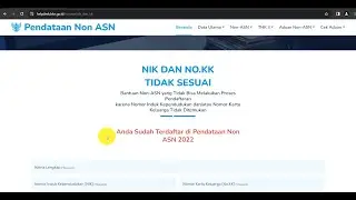 🔥RESMI CARA CEK BAHWA KITA SUDAH TERDAFTAR ATAU TIDAK DI PENDATAAN NON ASN, SEGERA CEK DATAMU!!!!