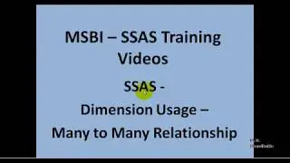 MSBI - SSAS - Dimension Usage - Many to Many Relationship