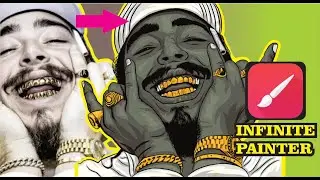 POST MALONE | VECTOR ART USING INFINITE PAINTER (SOLID SHAPES)SPEED ART @postmalone