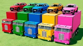 TRANSPORTING POLICE CARS AUDI Q8 WITH AW362 CABROVER - Farming Simulator 22