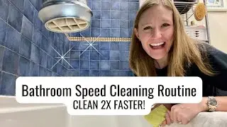 Speed Clean My Bathroom with Me! Hacks to Help you Clean EVERYTHING